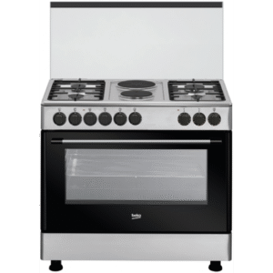 Beko GE12121DX Cooker,4 Gas +1 Electric, Wide Oven,90cm”60cm