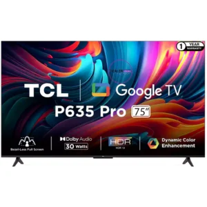 TCL 75 Inch 75P635 4K UHD Google Tv,Dolby Audio